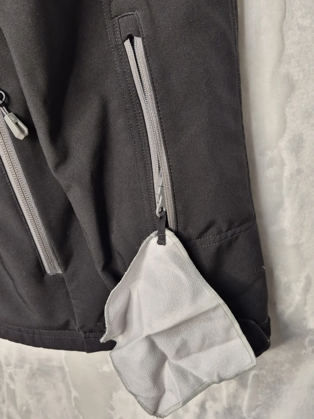 The North Face WindWall Double Lined Hooded Softshell Jacket Black Mens Large